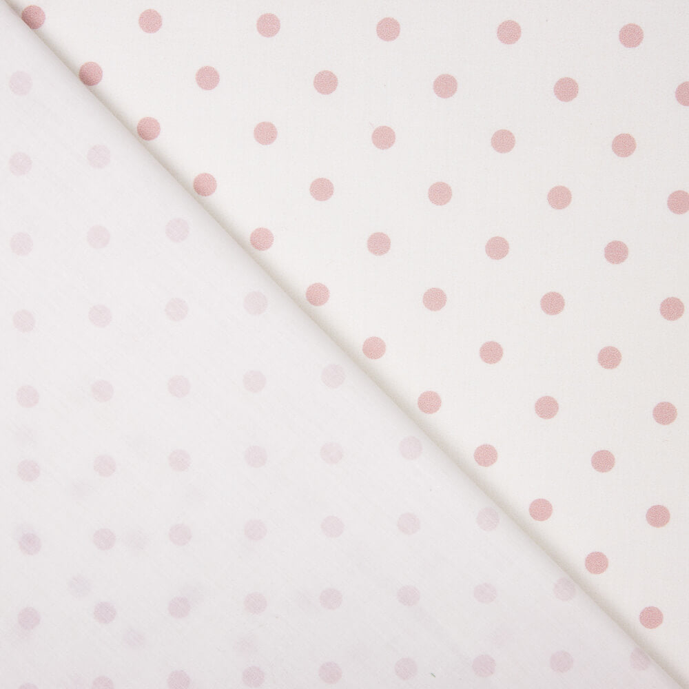 Popelín Estampado Flamenca Lunar 7mm Rosa-Crudo - Ribes y Casals