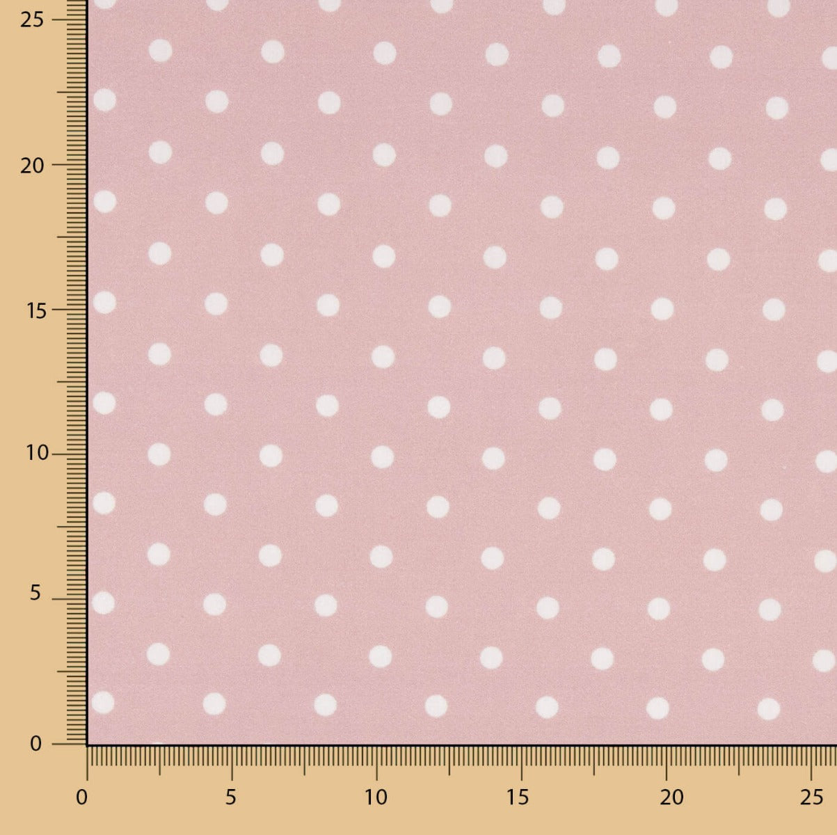 Popelín Estampado Flamenca Lunar 7mm Crudo-Rosa - Ribes y Casals