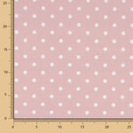 Popelín Estampado Flamenca Lunar 7mm Crudo-Rosa - Ribes y Casals