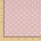 Popelín Estampado Flamenca Lunar 7mm Crudo-Rosa - Ribes y Casals