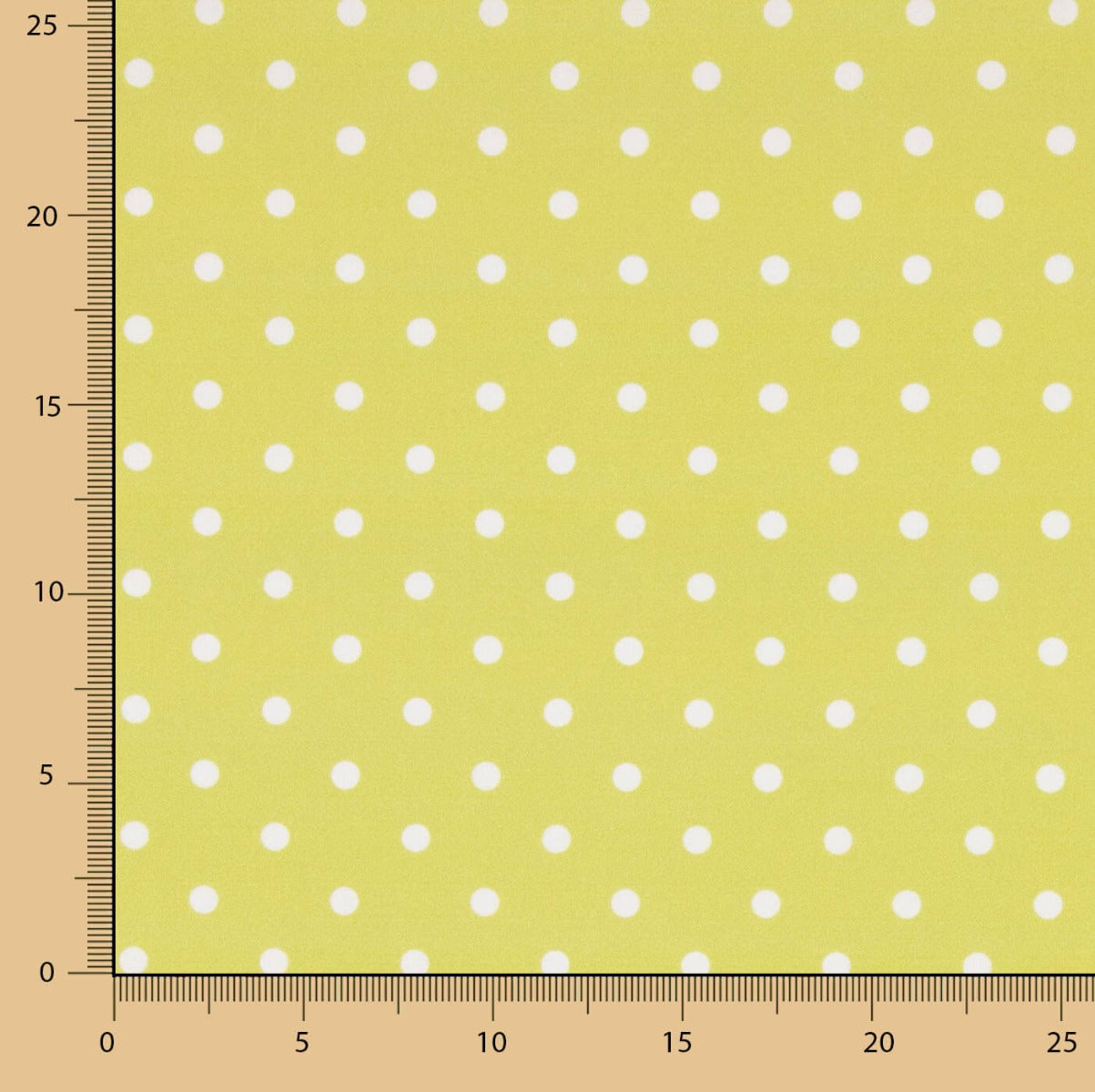 Popelín Estampado Flamenca Lunar 7mm Crudo-Aceite - Ribes y Casals