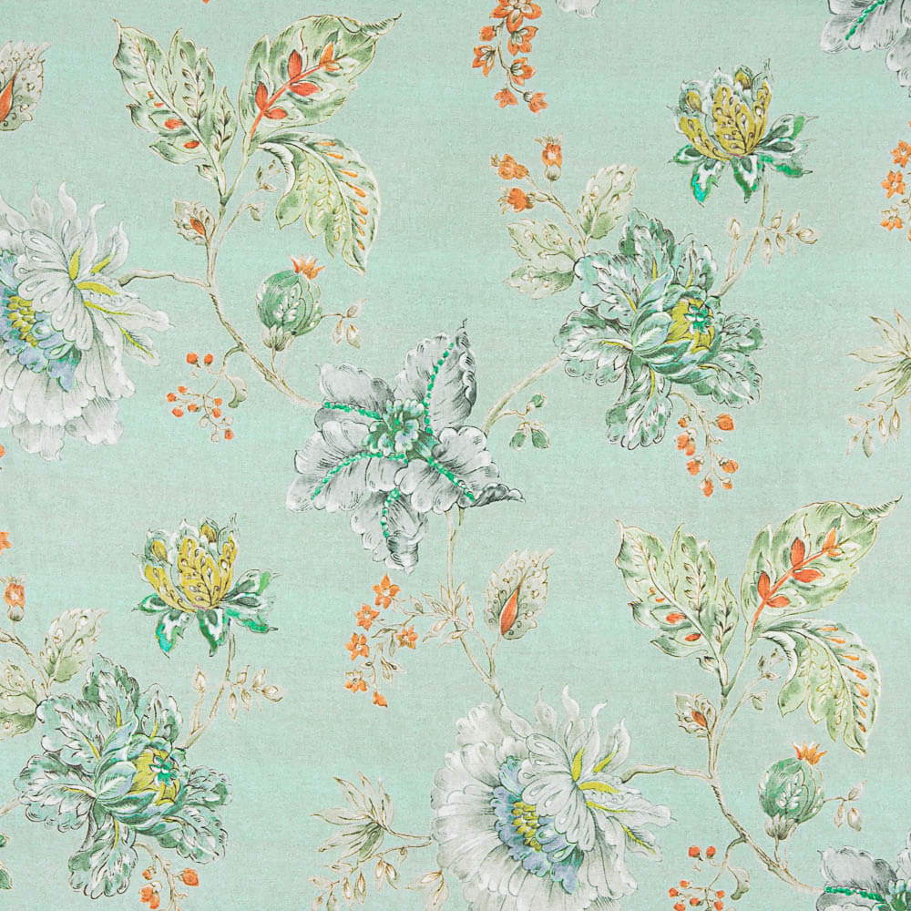 Toile Panama imprimée Hiroshi verte - Ribes y Casals