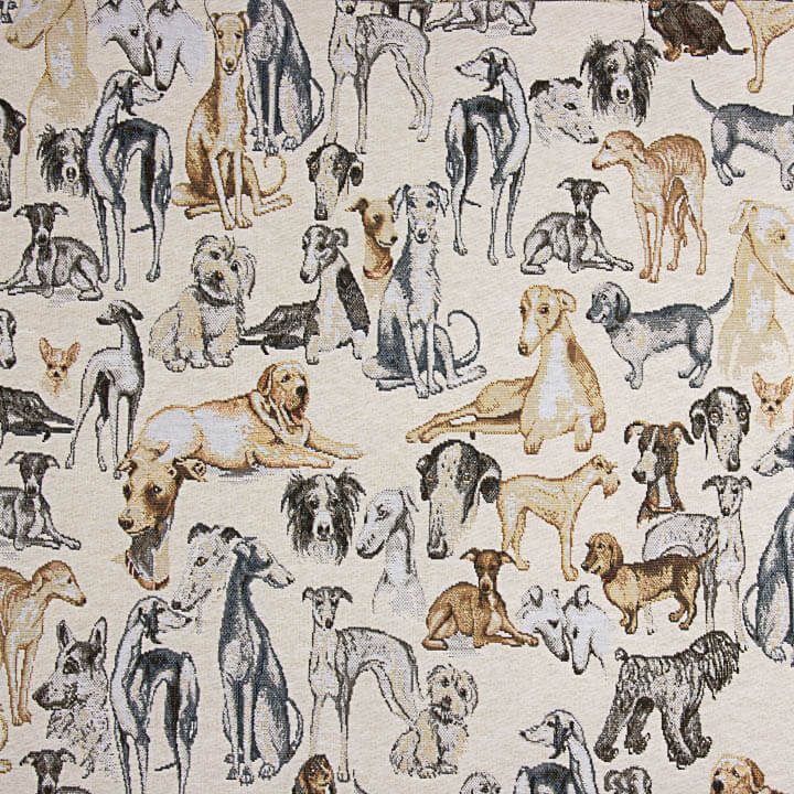 Tapisserie représentant différentes races de chiens - Ribes y Casals