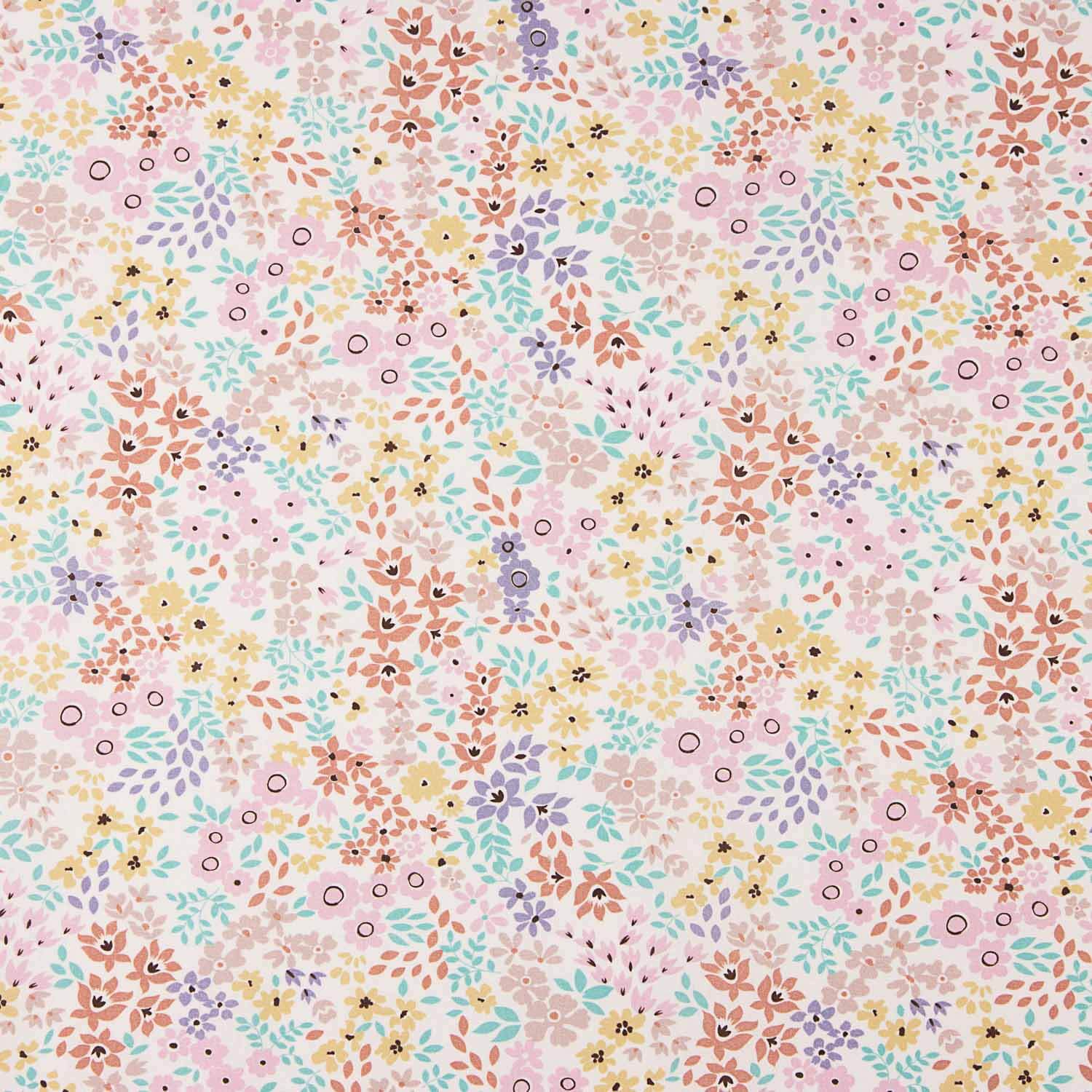 Popeline de coton imprimée petites fleurs Paste - Ribes y Casals