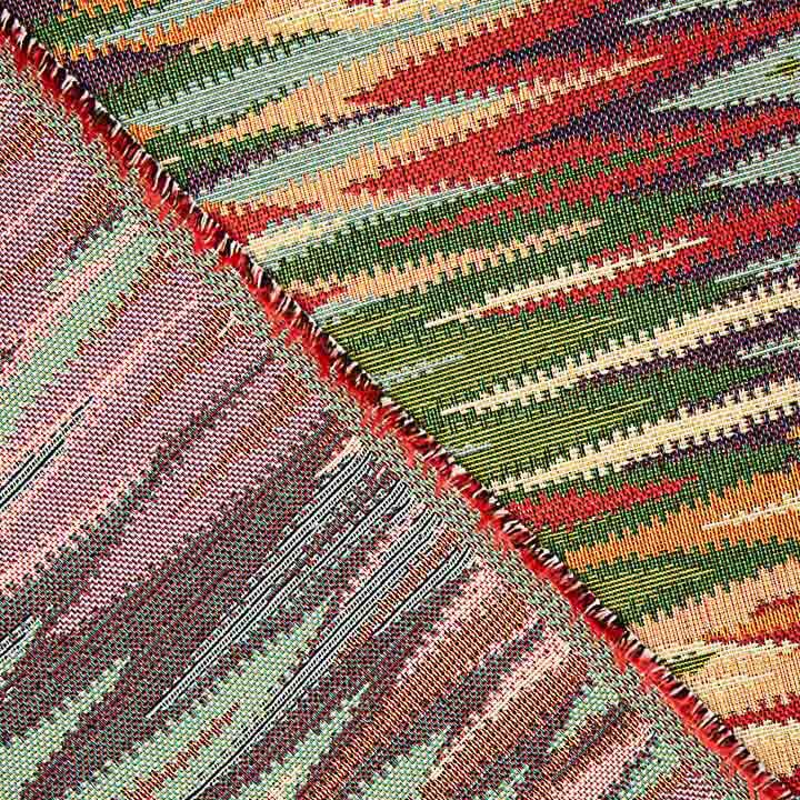 Tapisserie Ikat à rayures multicolores aux tons chauds - Ribes y Casals