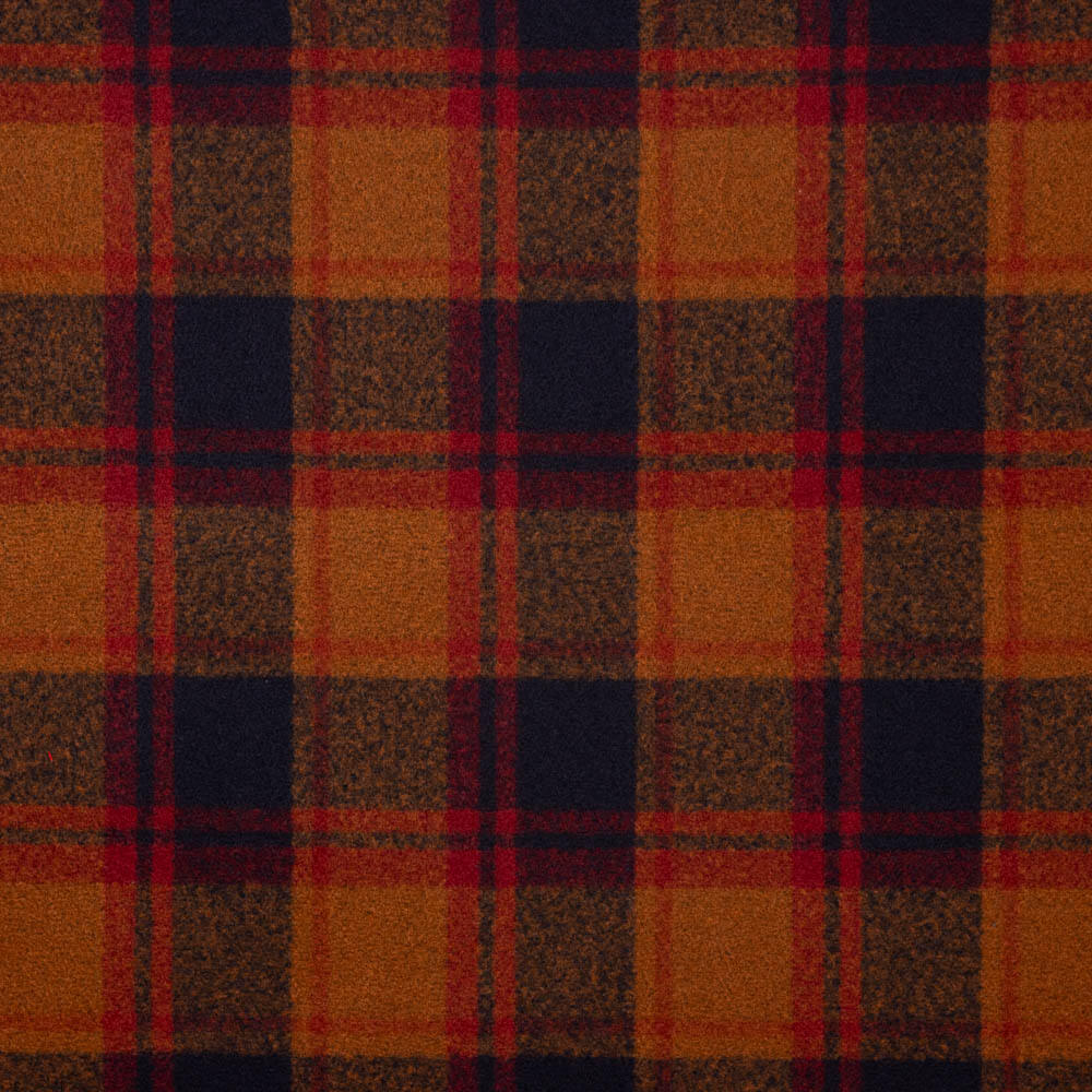 Mouflon Laine Carreaux Orange-Rouge - Ribes y Casals
