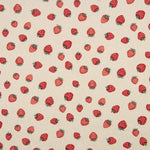 Tissu panama « Culla » imprimé fraise - Ribes y Casals