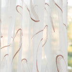 Voilage Plume Broderie Rose - Ribes y Casals