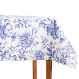 Linge de table anti-taches imprimé floral bleu classique - Ribes y Casals