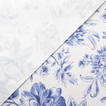 Linge de table anti-taches imprimé floral bleu classique - Ribes y Casals