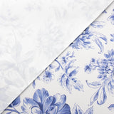 Linge de table anti-taches imprimé floral bleu classique - Ribes y Casals