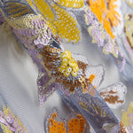 Tulle Paillettes Fleurs Plates Eau - Ribes y Casals