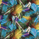 Viscose imprimé palmiers bleus - Ribes y Casals