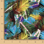Viscose imprimé palmiers bleus - Ribes y Casals