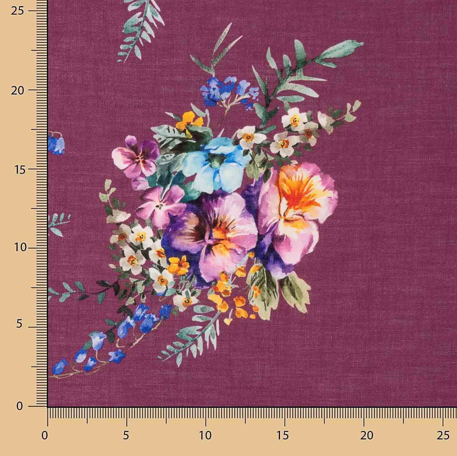 Rustique Imprimé floral Bordeaux - Ribes y Casals