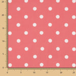 Tissu à imprimé rustique à pois 7mm en corail - Ribes y Casals