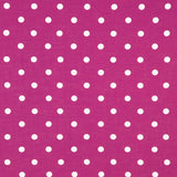 Tissu à imprimé rustique à pois 7mm en fuchsia - Ribes y Casals