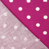 Tissu à imprimé rustique à pois 7mm en fuchsia - Ribes y Casals