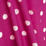 Tissu à imprimé rustique à pois 7mm en fuchsia - Ribes y Casals