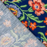 Tissu imprimé rustique de Manille en bleu - Ribes y Casals