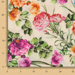 Tissu à imprimé rustique floral en ivoire - Ribes y Casals