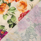 Tissu à imprimé rustique floral en ivoire - Ribes y Casals
