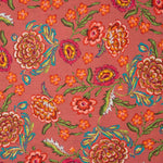 Tissu imprimé rustique de Manille en orange brûlé - Ribes y Casals