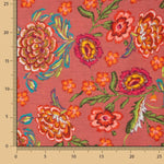 Tissu imprimé rustique de Manille en orange brûlé - Ribes y Casals