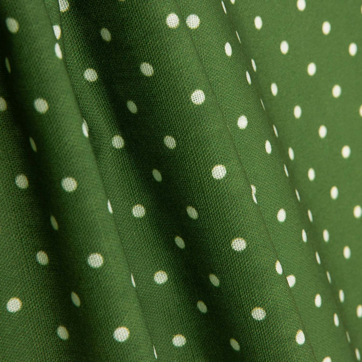 Tissu à imprimé rustique à pois 3mm en vert olive - Ribes y Casals