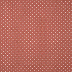 Tissu imprimé rustique à pois 3mm en orange brûlé - Ribes y Casals