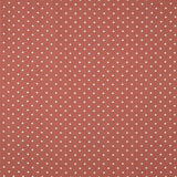 Tissu imprimé rustique à pois 3mm en orange brûlé - Ribes y Casals