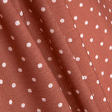 Tissu imprimé rustique à pois 3mm en orange brûlé - Ribes y Casals