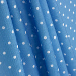 Tissu imprimé rustique à pois 3mm en bleu - Ribes y Casals