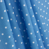 Tissu imprimé rustique à pois 3mm en bleu - Ribes y Casals