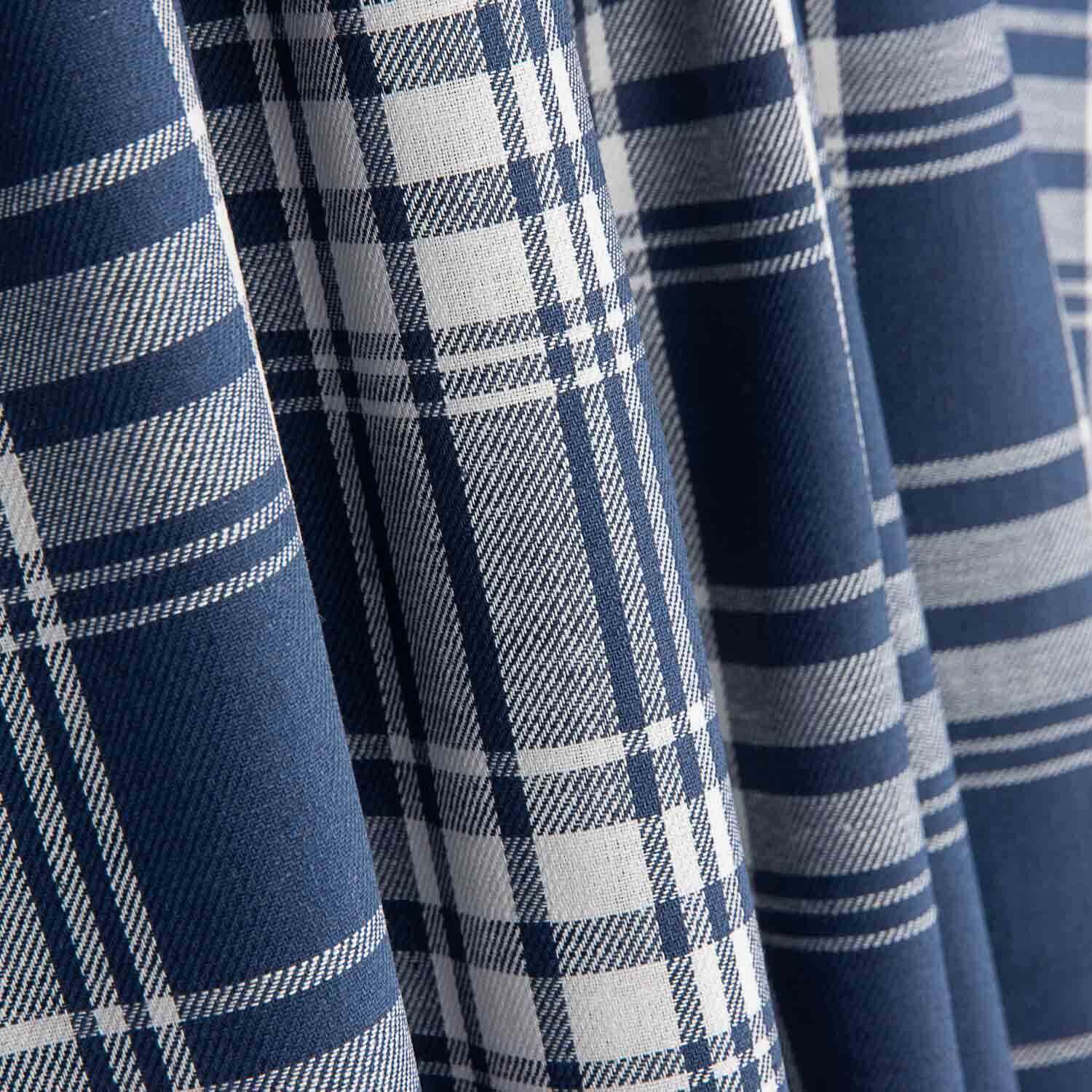 Viyela Tableau Kansas Bleu-Blanc - Ribes y Casals