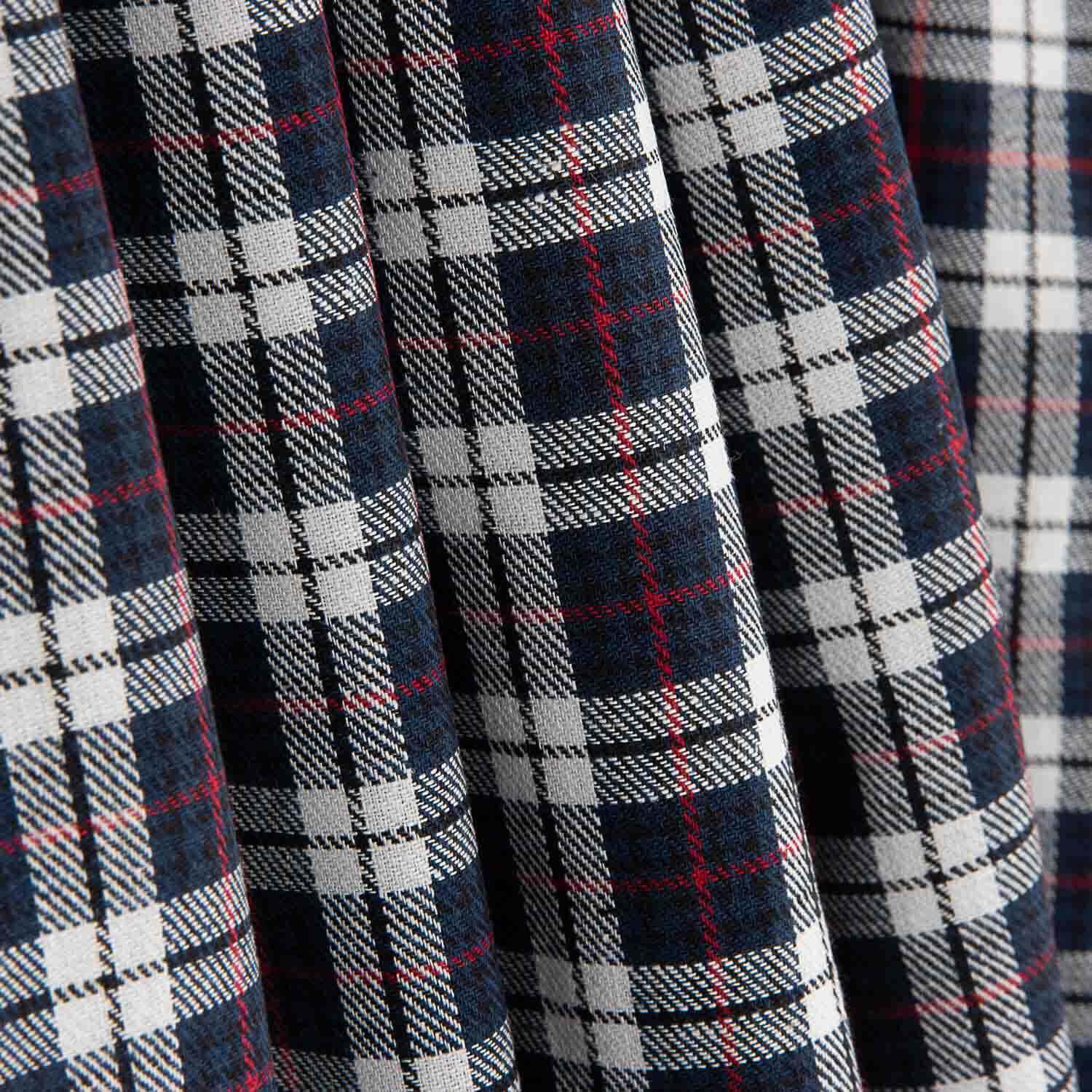 Viyela Carré Aberdeen Bleu marine-Bordeaux - Ribes y Casals