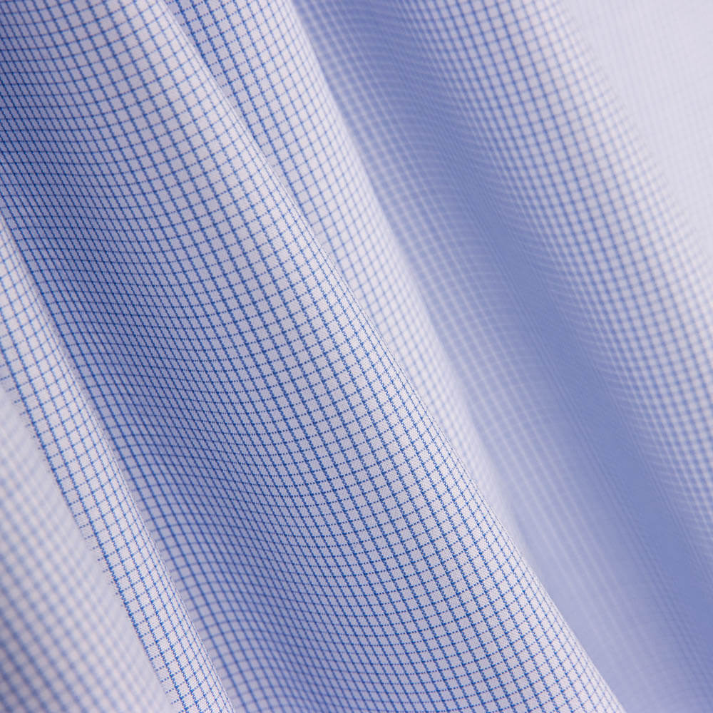 Camisería Algodón Cuadro Ventana Azul - Ribes y Casals