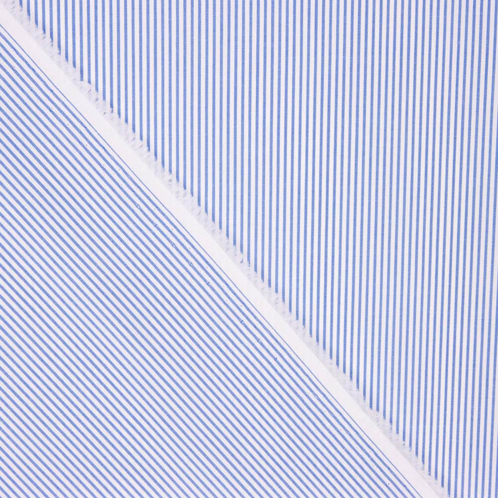 Camisería Algodón Mini Rayitas Azules - Ribes y Casals