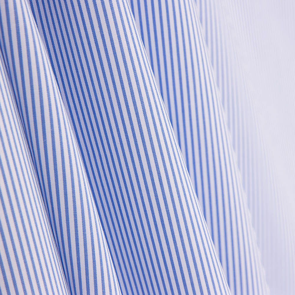 Camisería Algodón Mini Rayitas Azules - Ribes y Casals