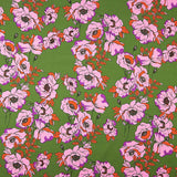 Satin De Soie Naturelle Asti Vert - Ribes y Casals