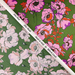 Satin De Soie Naturelle Asti Vert - Ribes y Casals