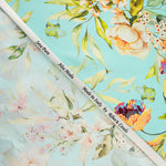 Satin de Soie Naturelle Bleu Crémone - Ribes y Casals