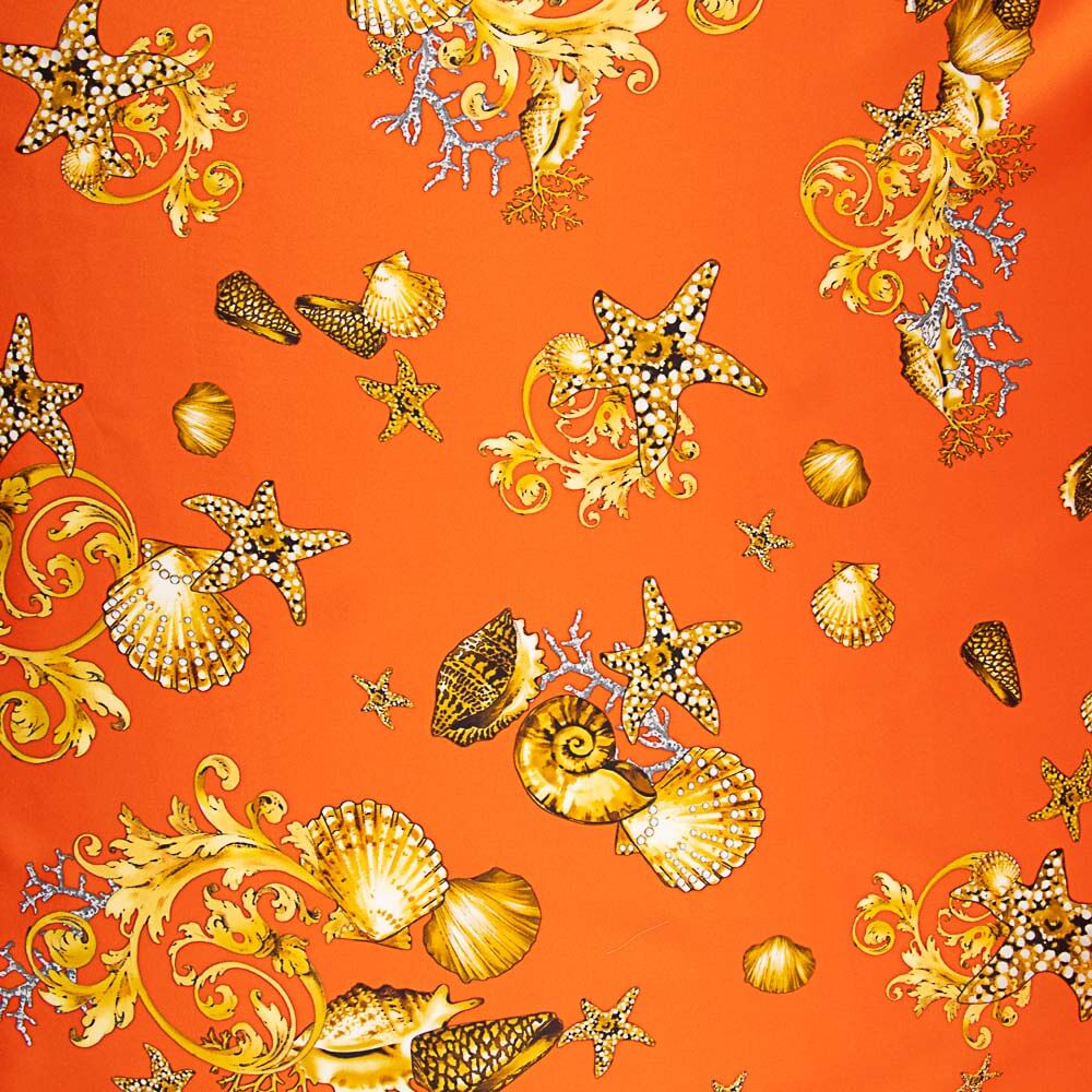 Satin de Soie Naturelle Portofino Corail Intense - Ribes y Casals