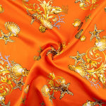 Satin de Soie Naturelle Portofino Corail Intense - Ribes y Casals