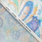 Satin Soie Naturelle Savona Bleu Doux - Ribes y Casals