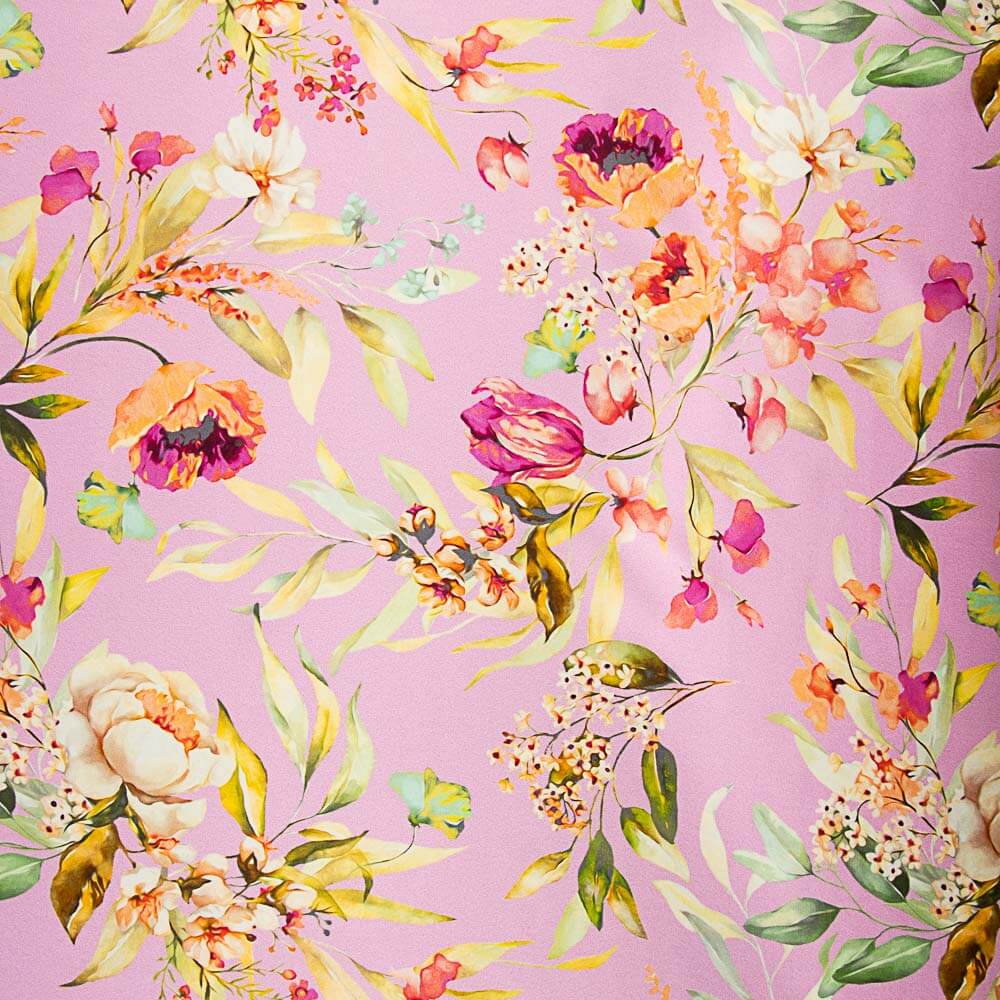 Satin de Soie Naturelle Crémone Magenta - Ribes y Casals