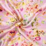 Satin de Soie Naturelle Crémone Magenta - Ribes y Casals