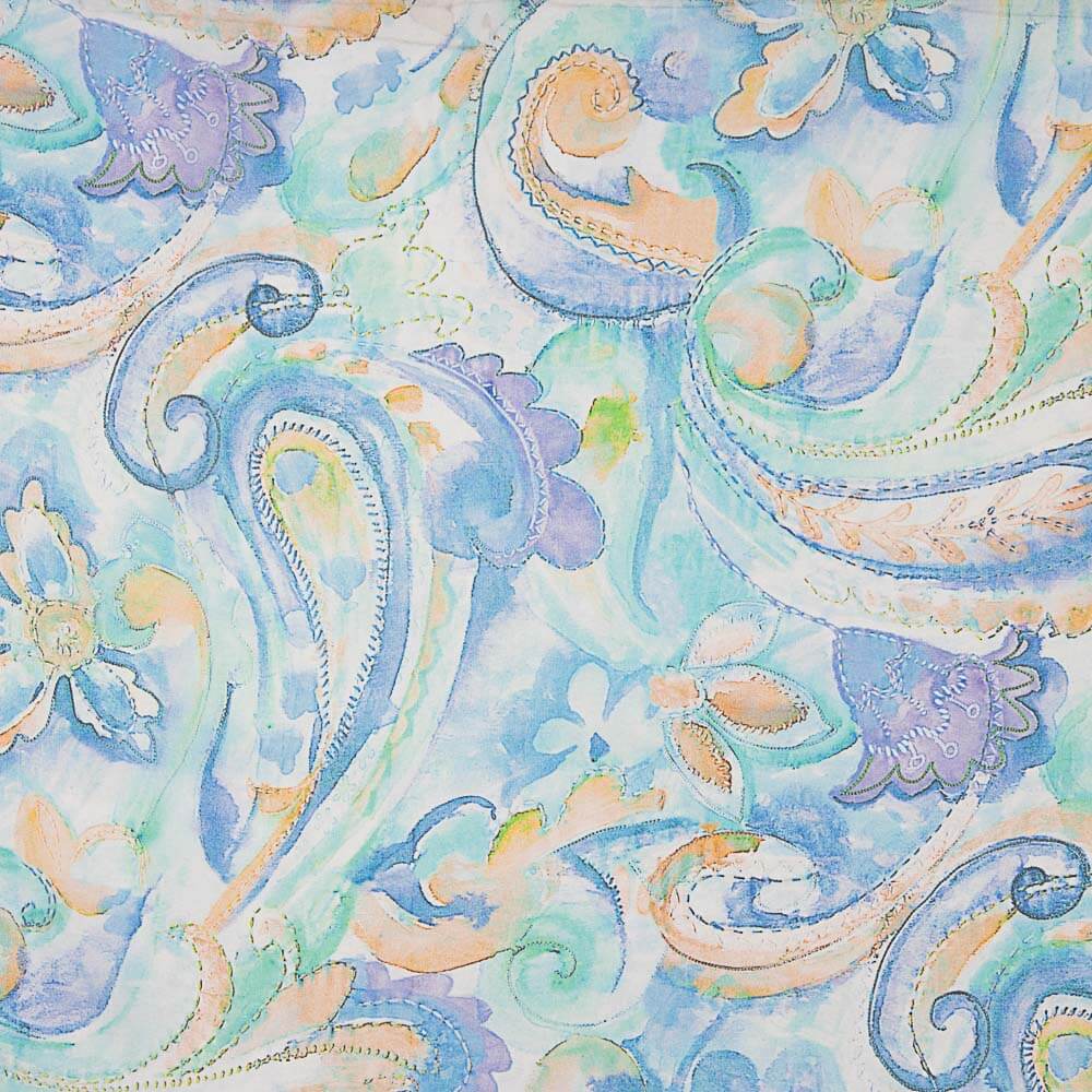 Mousseline de Soie Naturelle Savona Bleu Doux - Ribes y Casals