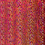 Retal Velvet Spandex Snake Rojo 145x145 cm - Ribes y Casals