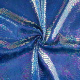 Velours Spandex Serpent Bleu - Ribes y Casals